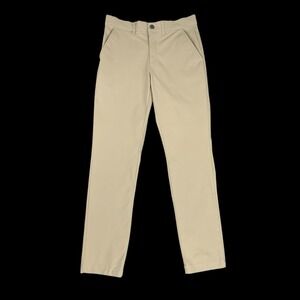 American Tall Pants Men 32 (ACTUAL 32x31.5) Beige Performance Slim Golf Vista